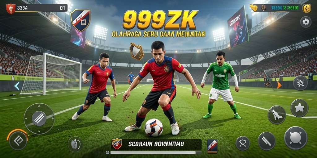 Screenshot menampilkan aksi seru dalam permainan olahraga 999ZK.