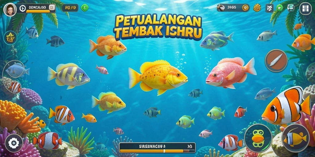 Tangkapan layar gameplay H89 dengan grafis tembak ikan yang menarik.