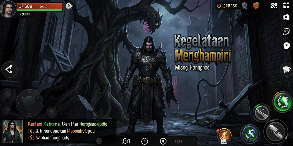 Tangkapan layar JPS88 menampilkan suasana mencekam penuh kegelapan.