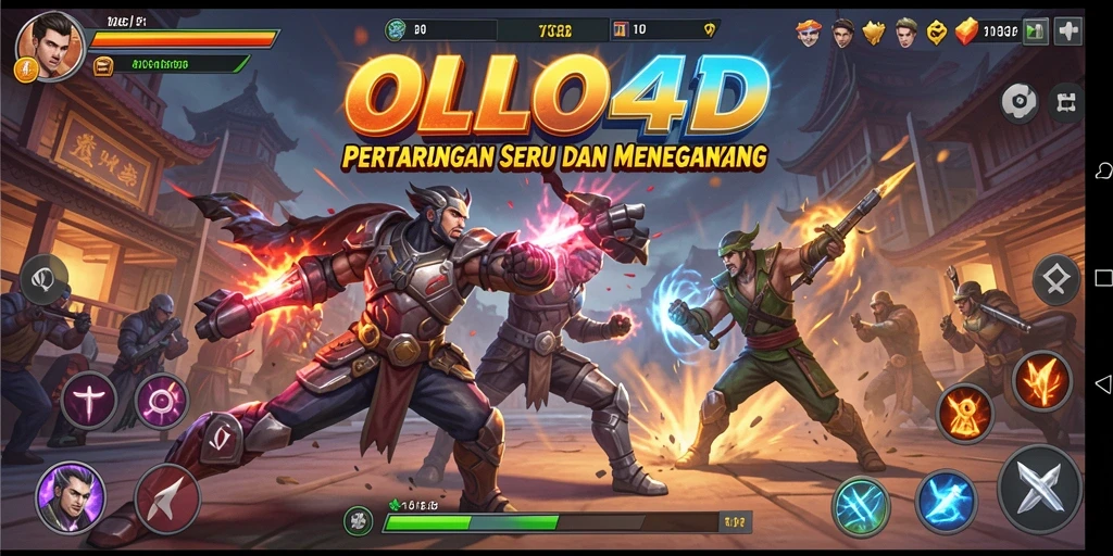 Gameplay OLLO4D yang menegangkan di arena pertarungan.
