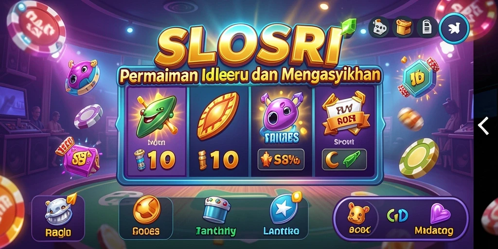 Tampilan gameplay SLOTSRI yang mengasyikkan dan penuh warna.